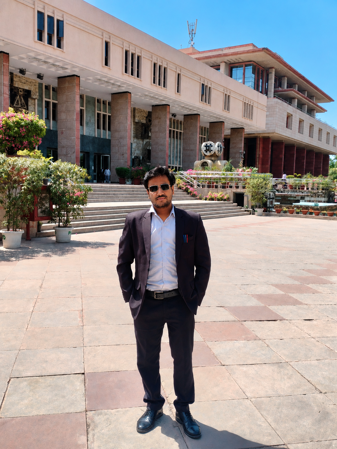 Nyaya & Co. legal counsel outside a Delhi court complex